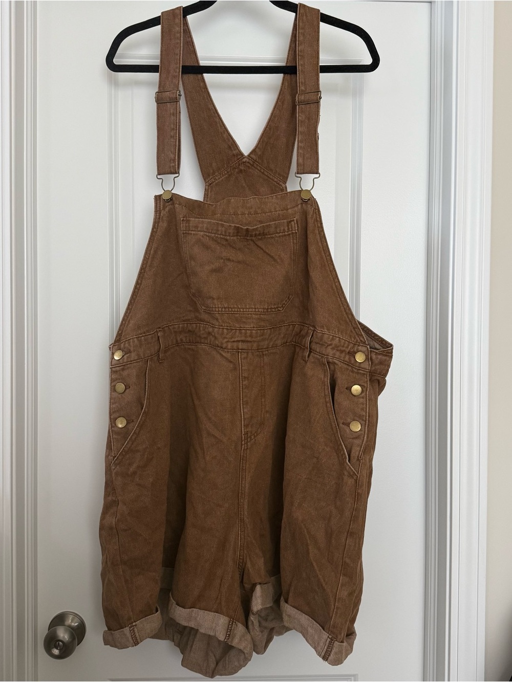 Cider Brown Denim Overalls